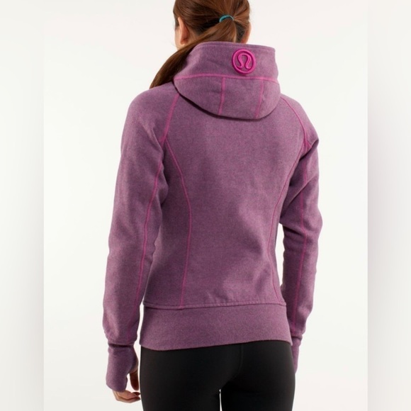 Lululemon Scuba Hoodie  *Stripe Grey& Pink - Picture 2 of 6